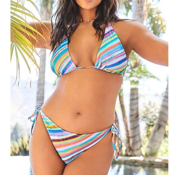 Ashley Graham x Swimsuits For All Tulum String Bikini Multicolored Size 8 - Picture 8 of 8